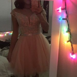 Blush short pink dress